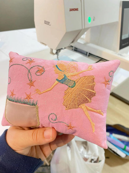 Magic Tooth Fairy pillow ITH – Fairy machine embroidery design by Artapli