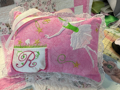 Magic Tooth Fairy pillow ITH – Fairytale embroidery design by Artapli