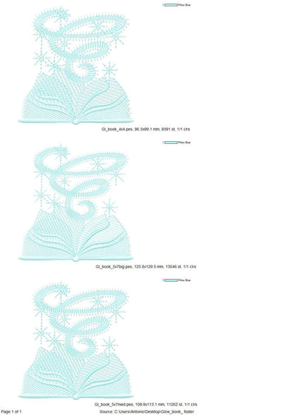 Magic Sparkle Book – Sizes 4" 5" 7" Digital Embroidery File | Artapli