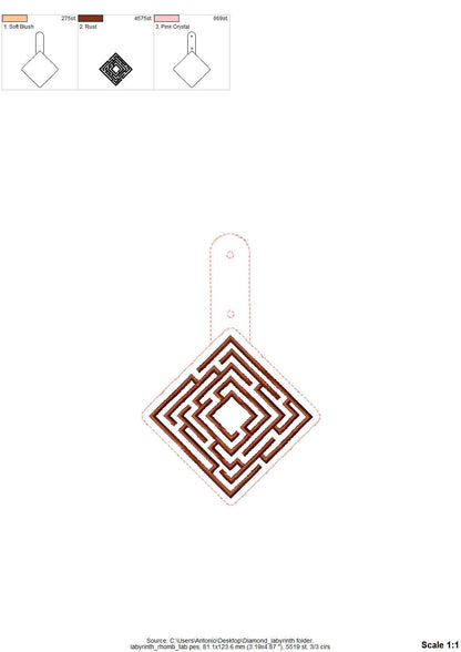 Diamond Labyrinth Keychain