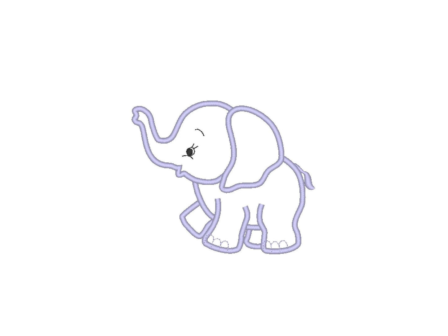 Little Elephant baby kids boys applique machine embroidery designs