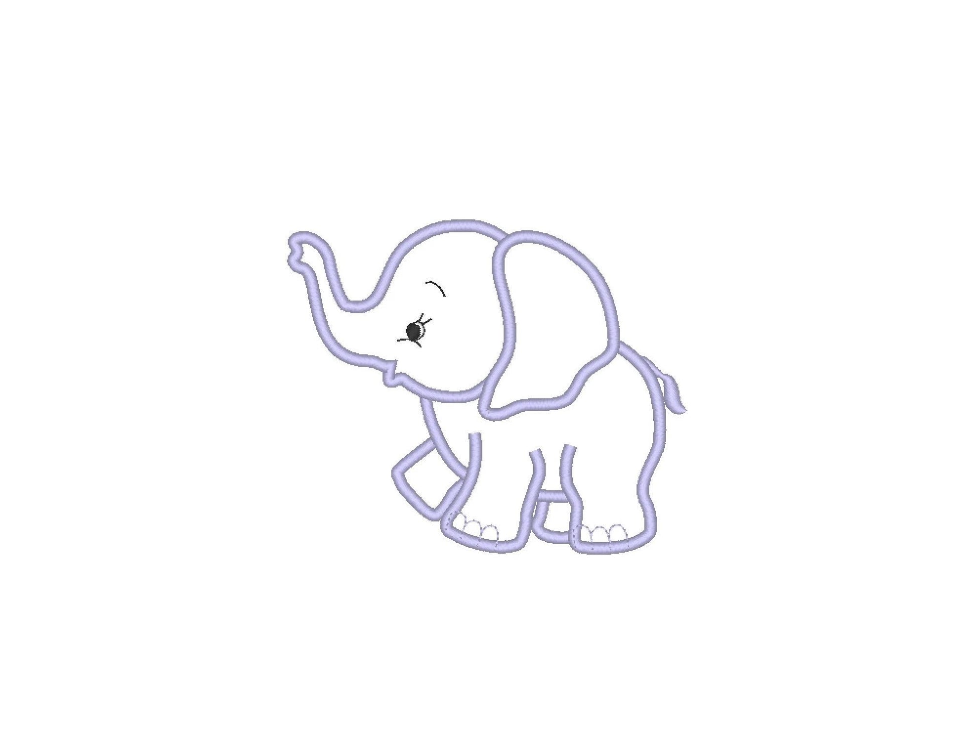Little Elephant baby kids boys applique machine embroidery designs