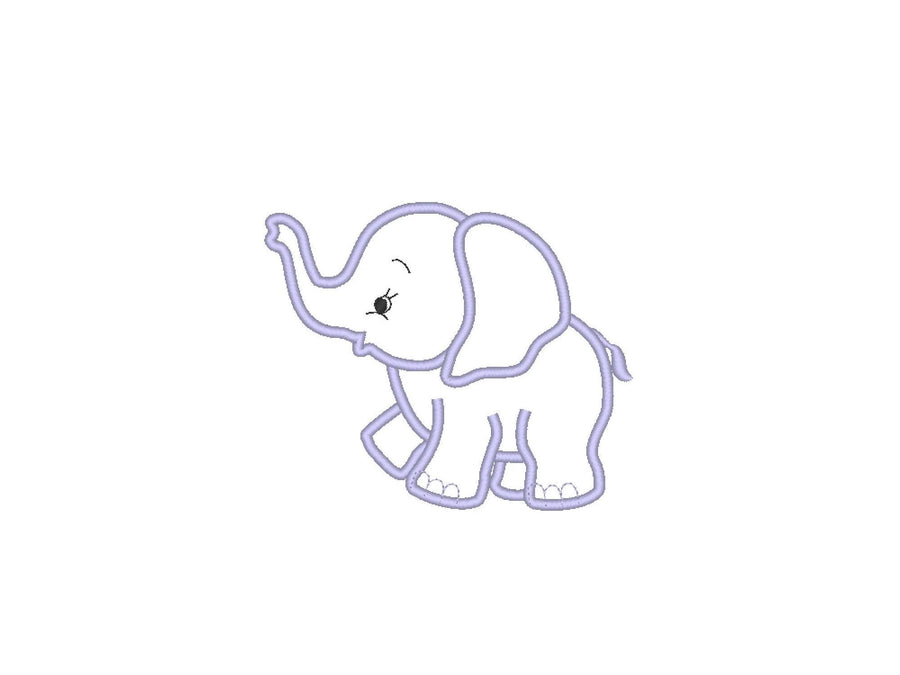 Little Elephant baby kids boys applique machine embroidery designs