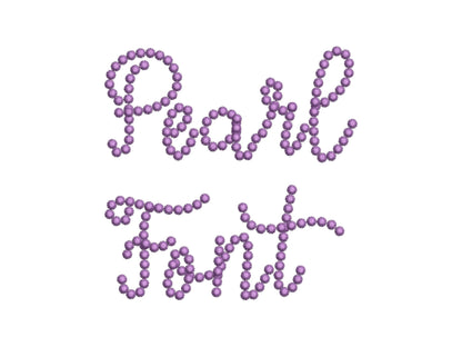 Pearl stitch Font machine embroidery designs awesome Pearl line monogram handwritten script alphabet letters numbers sizes 1.8 up to 4.5in