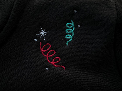 Festive Party Confetti machine embroidery designs Birthday New Year Eve decor kids monogram accent decoration mini sizes 1.8 up to 3 inch