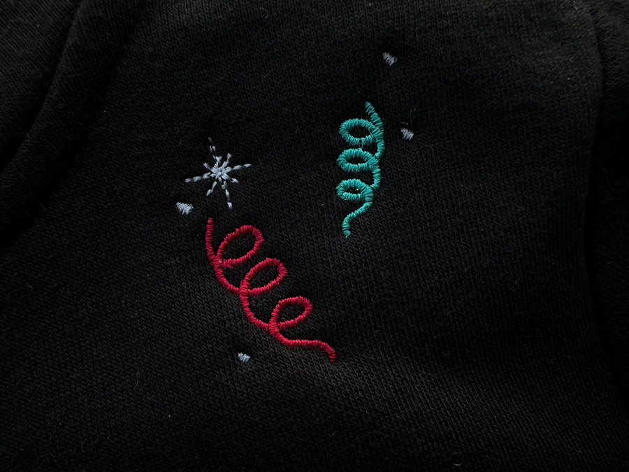 Festive Party Confetti machine embroidery designs Birthday New Year Eve decor kids monogram accent decoration mini sizes 1.8 up to 3 inch