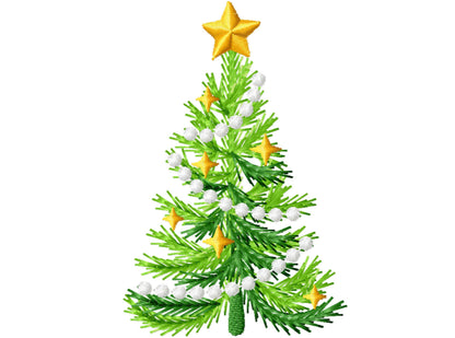 Vintage Classy Christmas Tree Machine Embroidery 3.5" 4" 4.5" 5" 7" | PES DST JEF | Artapli