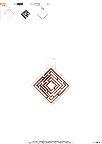 Diamond Labyrinth Keychain