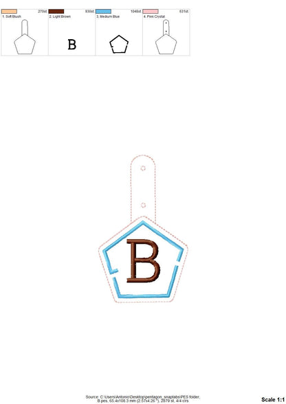 Pentagon Labyrinth Keychain