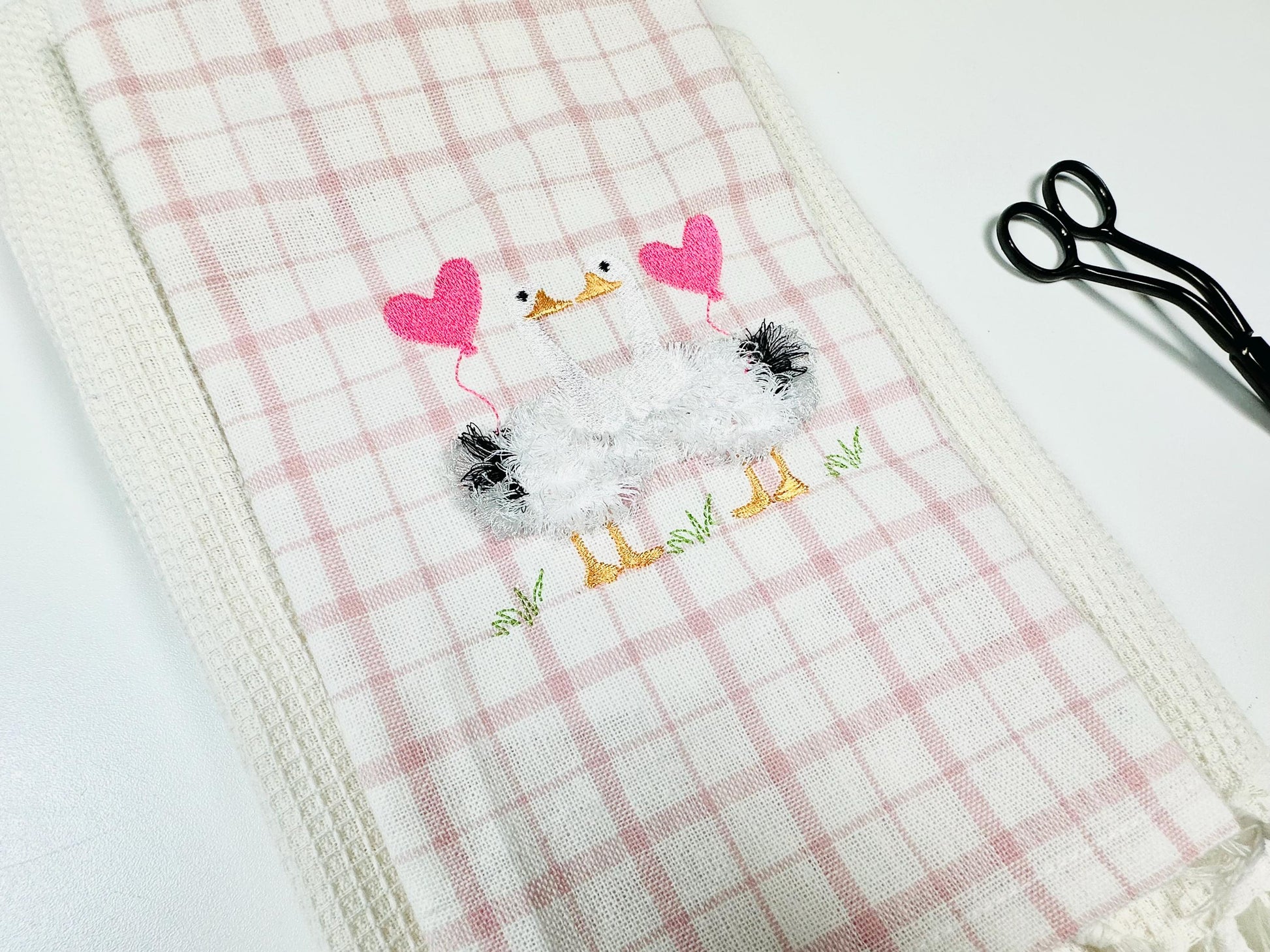 Valentine Geese Fluffy Fringed Goose Duck Fur Chenille Farm Bird Machine Embroidery Designs Fringe in the Hoop Awesome Heart Balloon Couple - Etsy