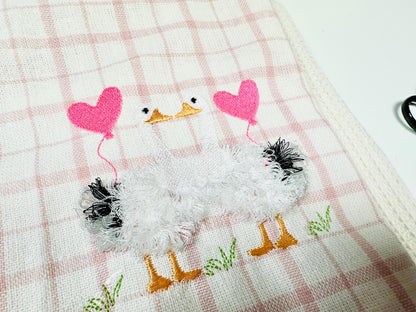 Valentine Geese Fluffy Fringed Goose Duck Fur Chenille Farm Bird Machine Embroidery Designs Fringe in the Hoop Awesome Heart Balloon Couple - Etsy