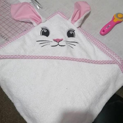 Pretty Bunny face soft toy doll face machine embroidery designs Bunny head in assorted sizes 3.5 up to 7 inch kids baby outfit decoration