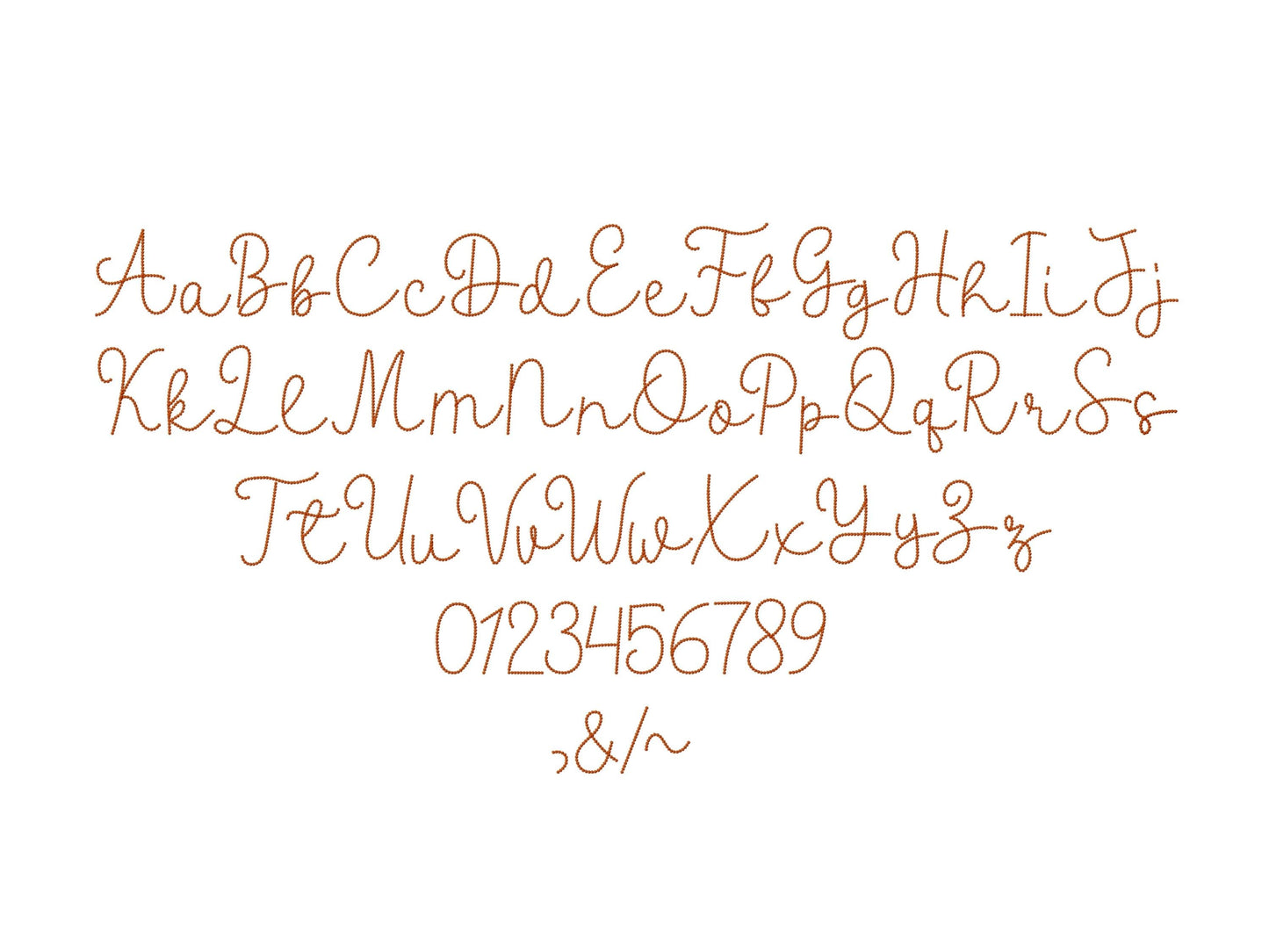 Pearl stitch handwritten script Font machine embroidery designs Pearl line alphabet