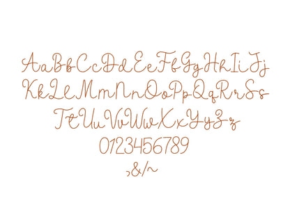 Pearl stitch handwritten script Font machine embroidery designs Pearl line alphabet