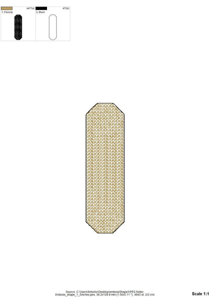 Embossed shape cloud for terry towel initial monogram frame basement stitch shape machine embroidery designs assorted sizes