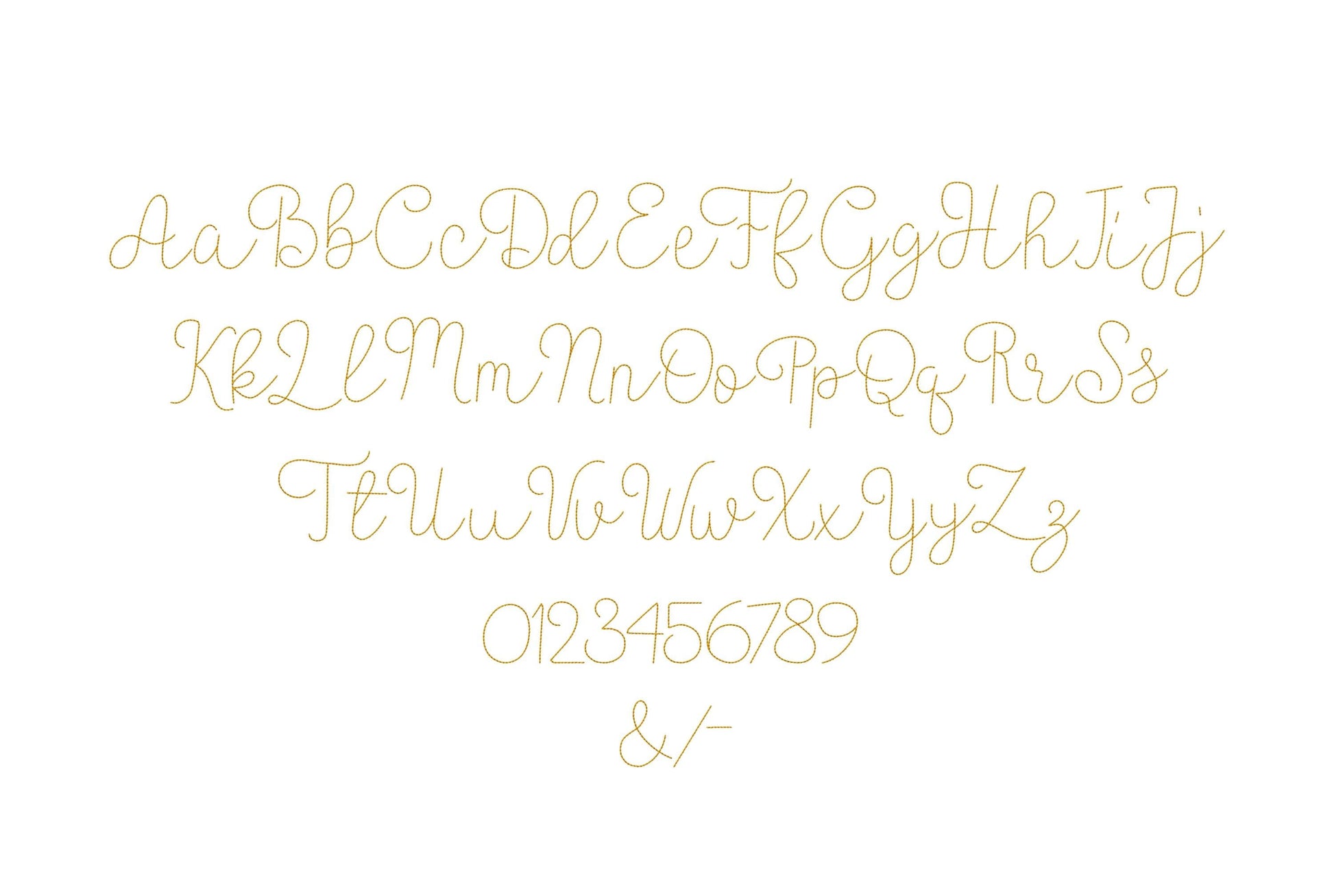 Hand stitch effect FONT Tala machine embroidery designs assorted sizes handwritten script font alphabet letters kids baby seed stitch