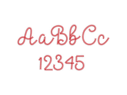 NEW! Baseball stitch FONT sports softball handwritten font script alphabet letters machine embroidery designs multiple sizes 1 up to 3.4 in