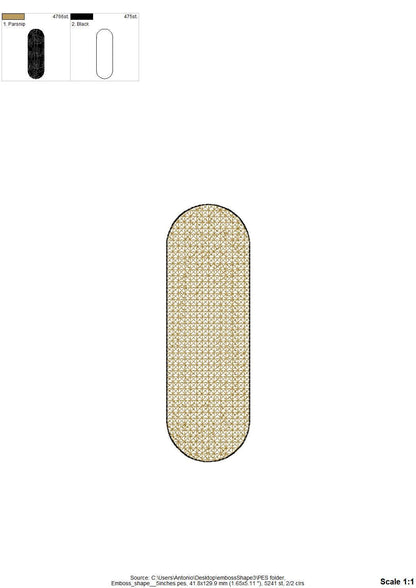 Embossed shape cloud for terry towel initial monogram frame basement stitch shape machine embroidery designs assorted sizes