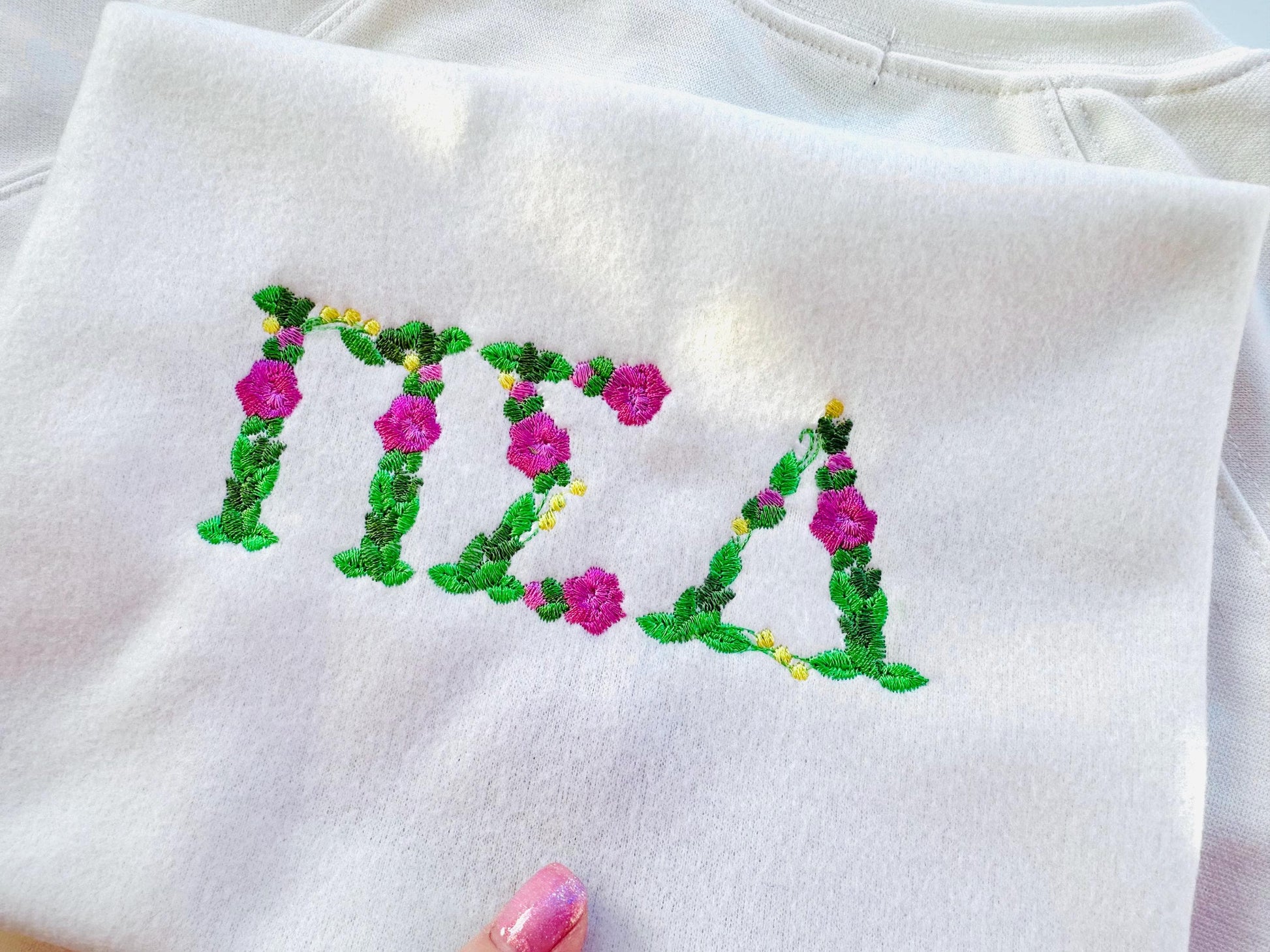 Small Fraternities & Sororities Floral Greek Font Whole Entire Alphabet Liberty Fashioned Flowers Machine Embroidery Designs
