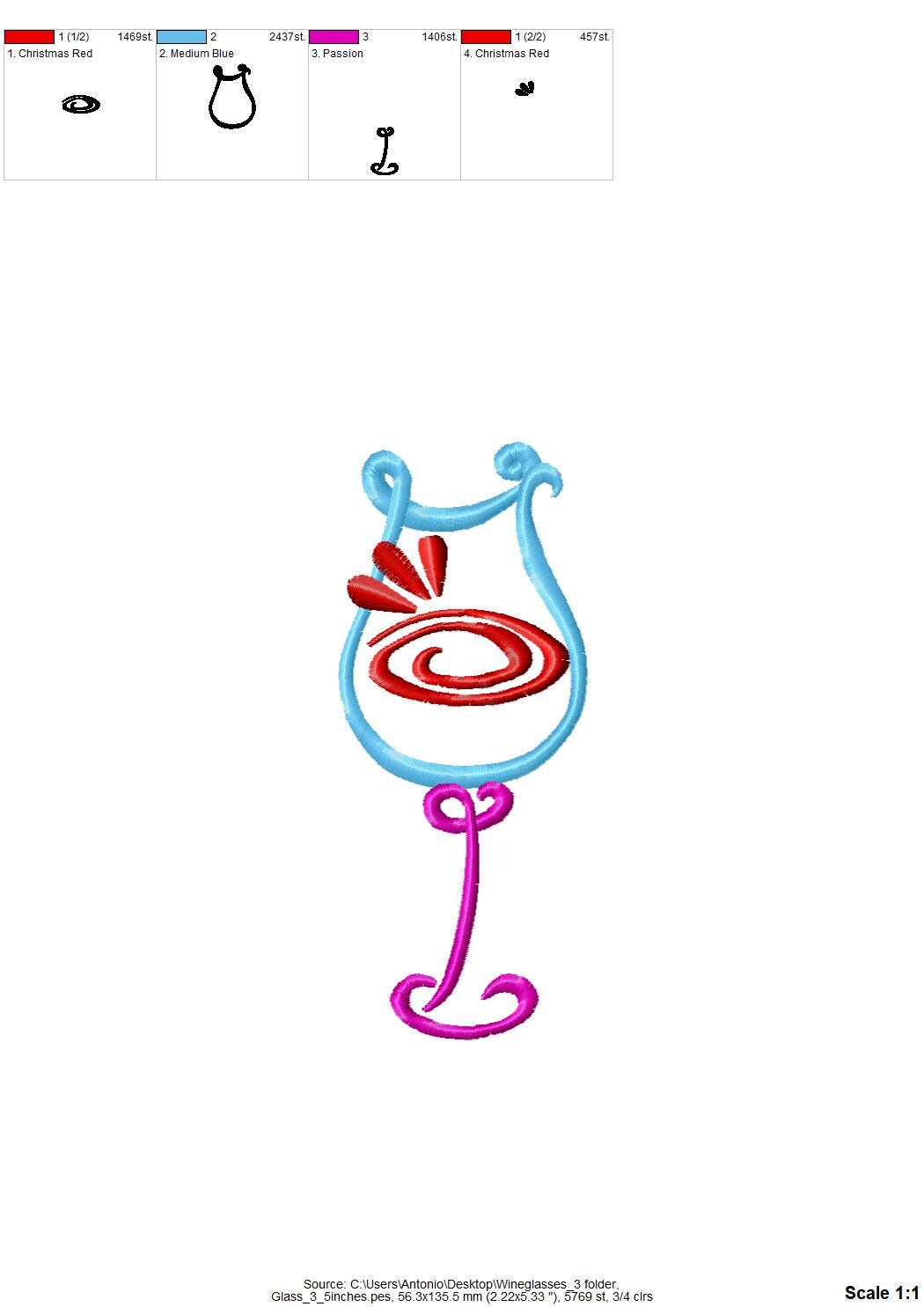 Wine Glass Set of 3