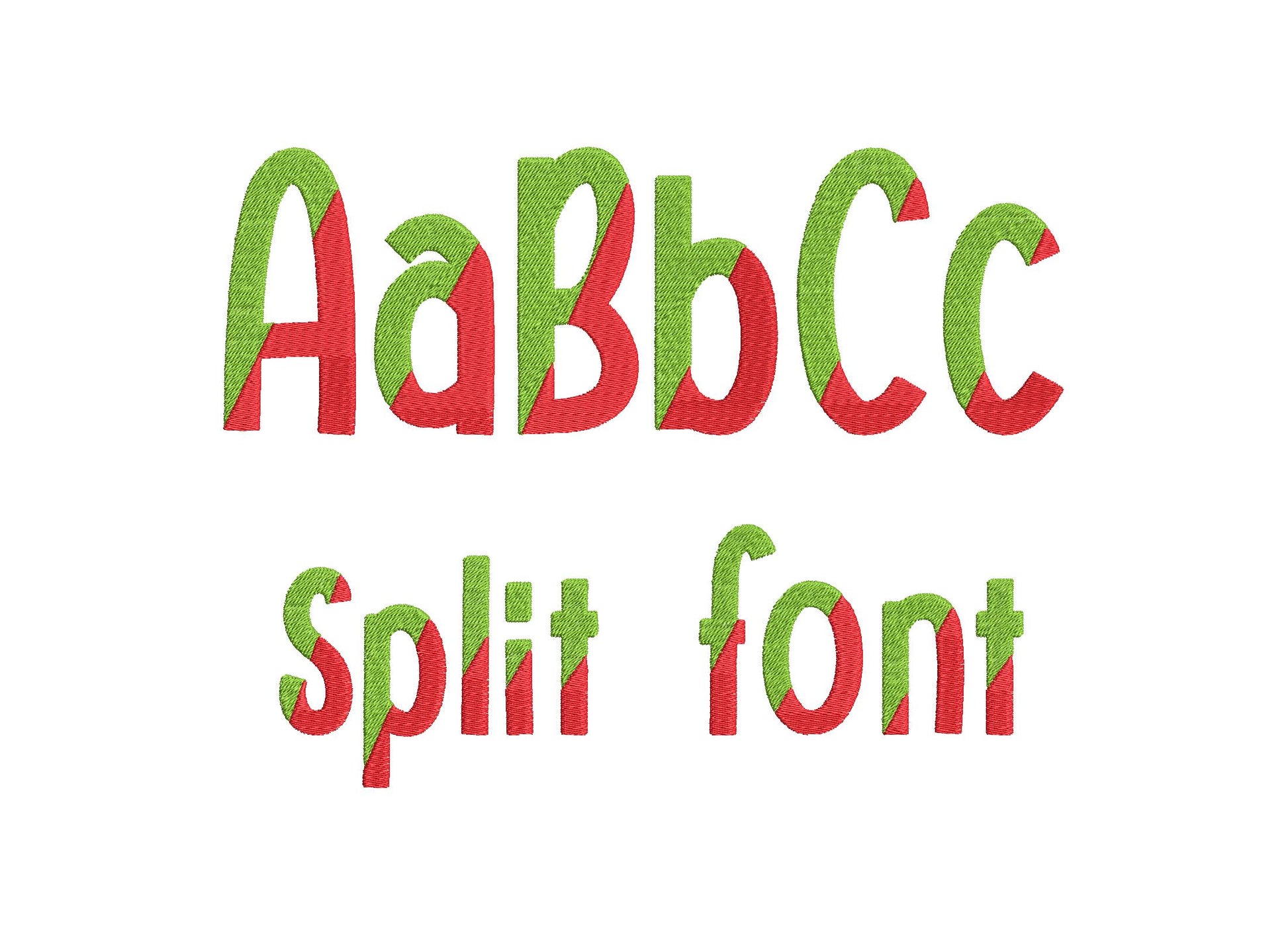 Fill stitch Split Font Sunkissed alphabet divided monogram letters machine embroidery designs kids bold font many sizes