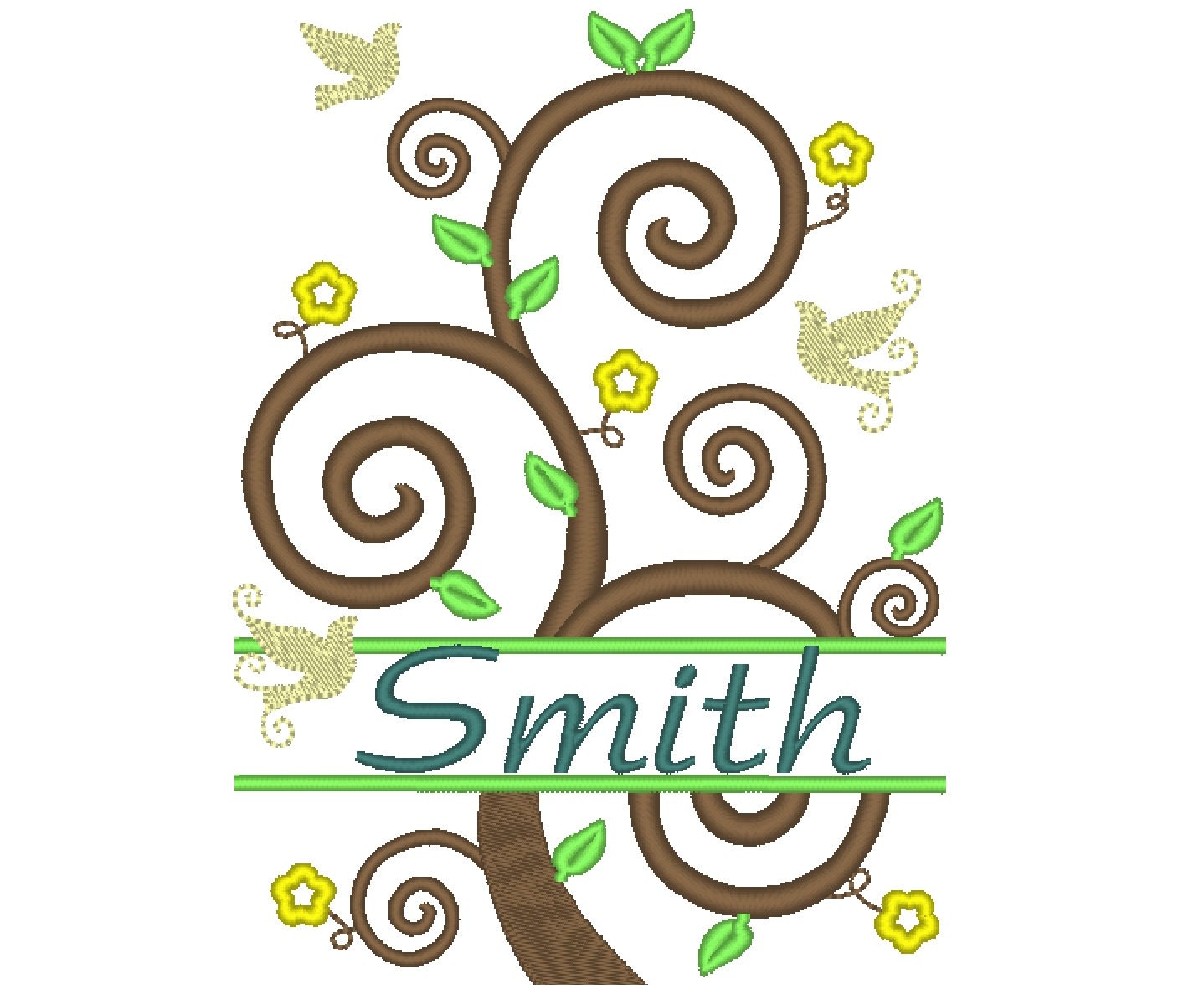 Split Family Tree and Mini Font – Sizes 5" 7" 6" 10" 8" 12" BX Digital Font File | Artapli