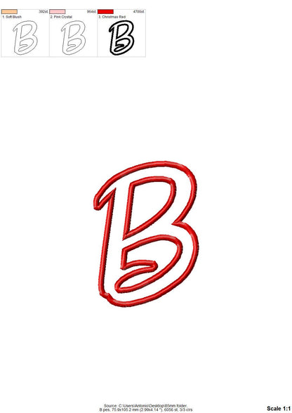 Handwritten Font Applique