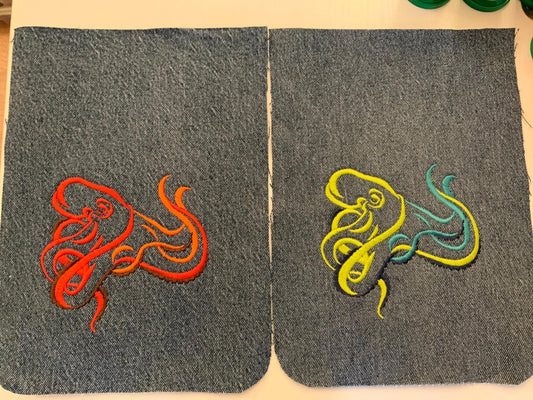Sea Octopus quick satin stitch machine embroidery – Instant Download | Artapli
