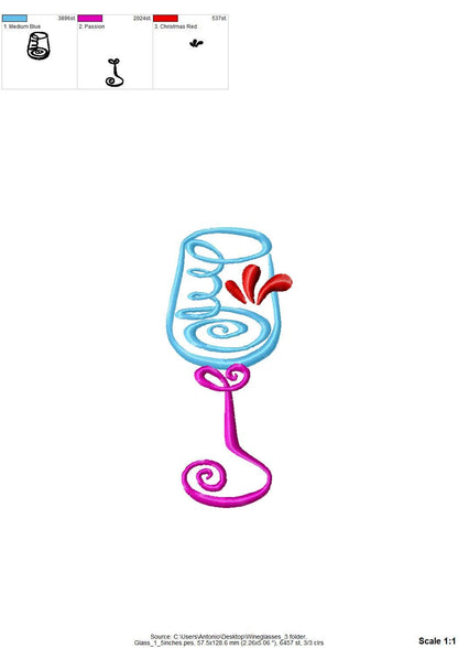 Wine Glass Set of 3