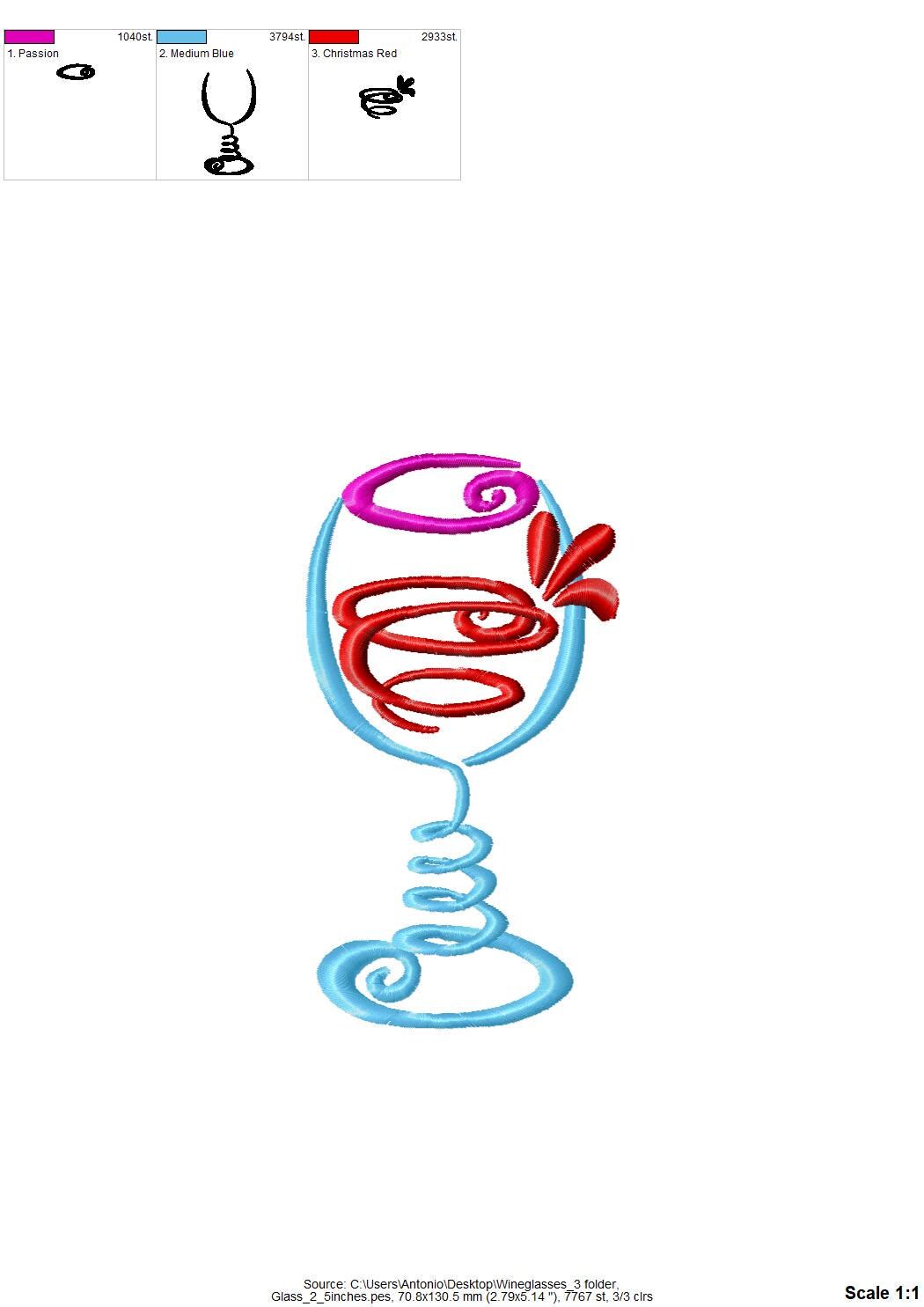 Wine Glass Set of 3