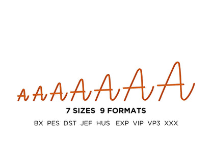 Rope stitch FONT Rodeo Cowboy Alphabet Monogram letters Machine Embroidery Designs handwritten script Font many sizes 1.7 up to 5.4in, BX