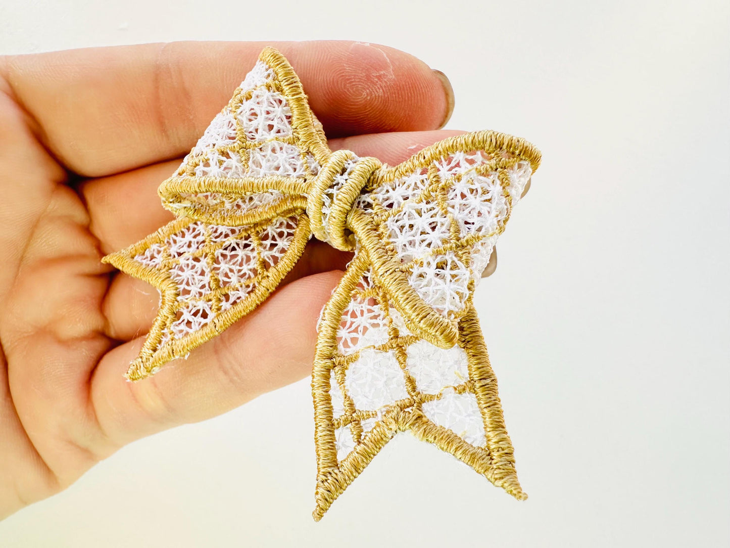 Luxe Bow small elegant Girly Bow for Hair Clip Ornament Decorative Accent FSL freestanding lace machine embroidery designs for hoop 4x4