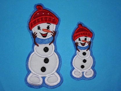 Snowman 5 Styles Machine Embroidery Applique Designs 4x4 5x7