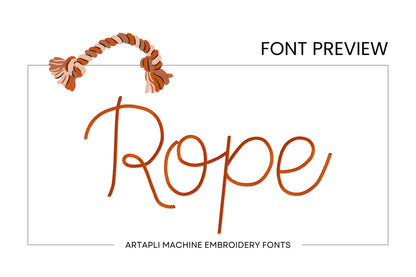 Rope stitch FONT Rodeo Cowboy Alphabet Monogram letters Machine Embroidery Designs handwritten script Font many sizes 1.7 up to 5.4in, BX