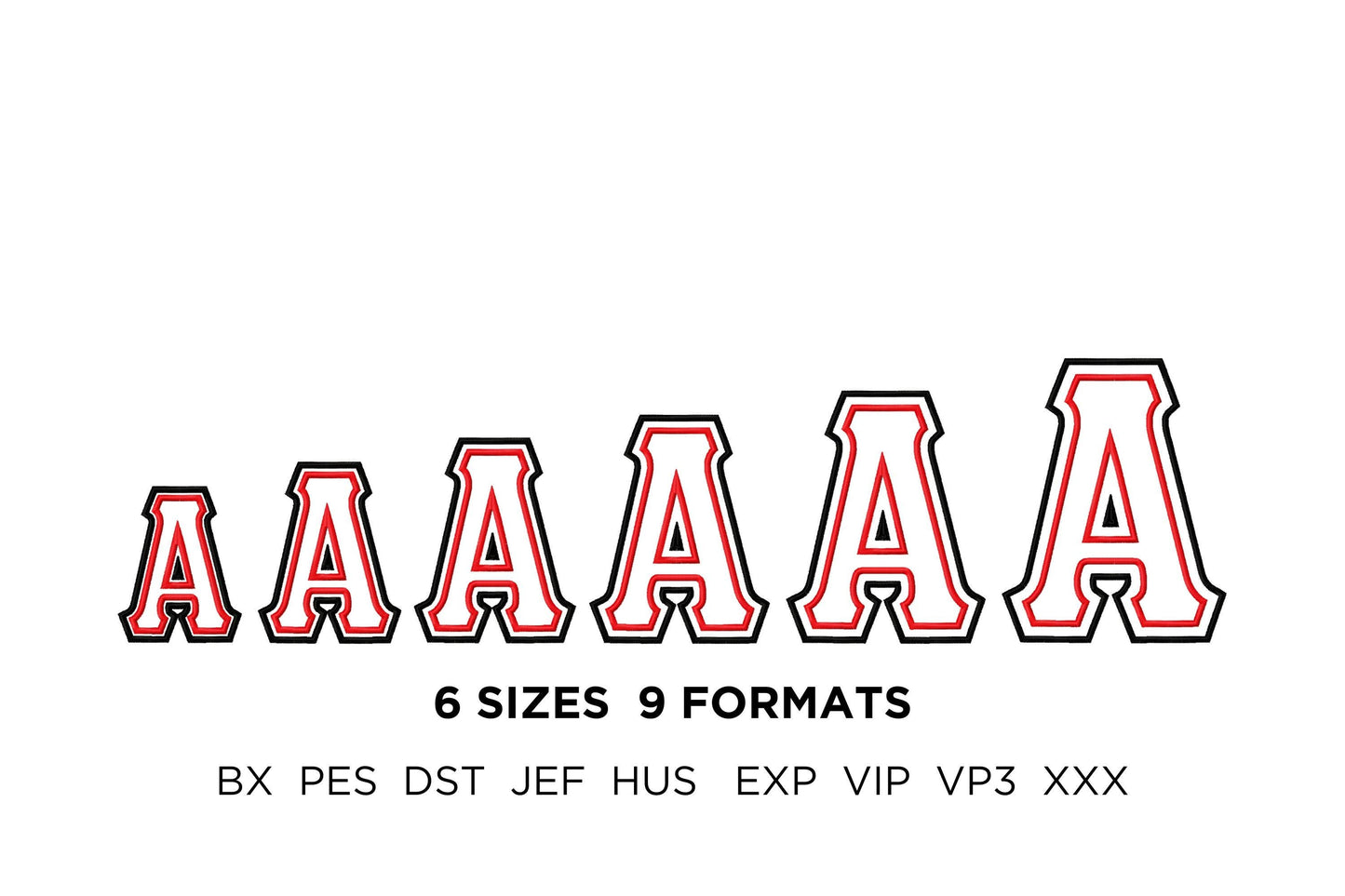 Two layers Double Applique Tall Greek FONT sororities fraternities machine embroidery designs alphabet monogram big sizes