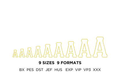 Greek Tall FONT Applique chain stitch outline Greek alphabet sororities monogram machine embroidery designs many sizes 2.6 up to 7 inch BX - image 6