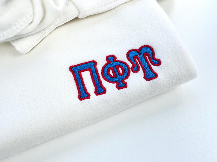 Fill stitch Tall Greek FONT alphabet sororities fraternities monogram fill stitch outline machine embroidery designs