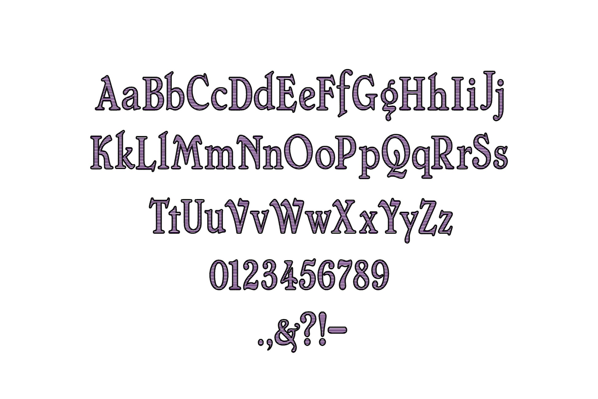 Awesome Striped Monogram lined stripes embroidery FONT Classic Stitch alphabet letters machine embroidery designs sizes 1.6 up to 3.7 inch - image 3