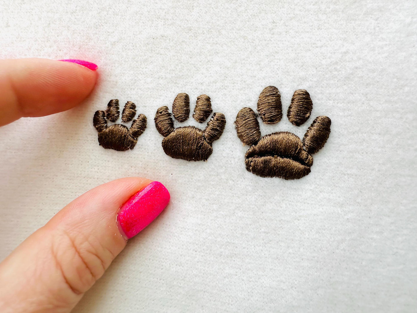 Puff Paw Embroidery mini add on mini machine embroidery designs 3D raised Cute Paw pet