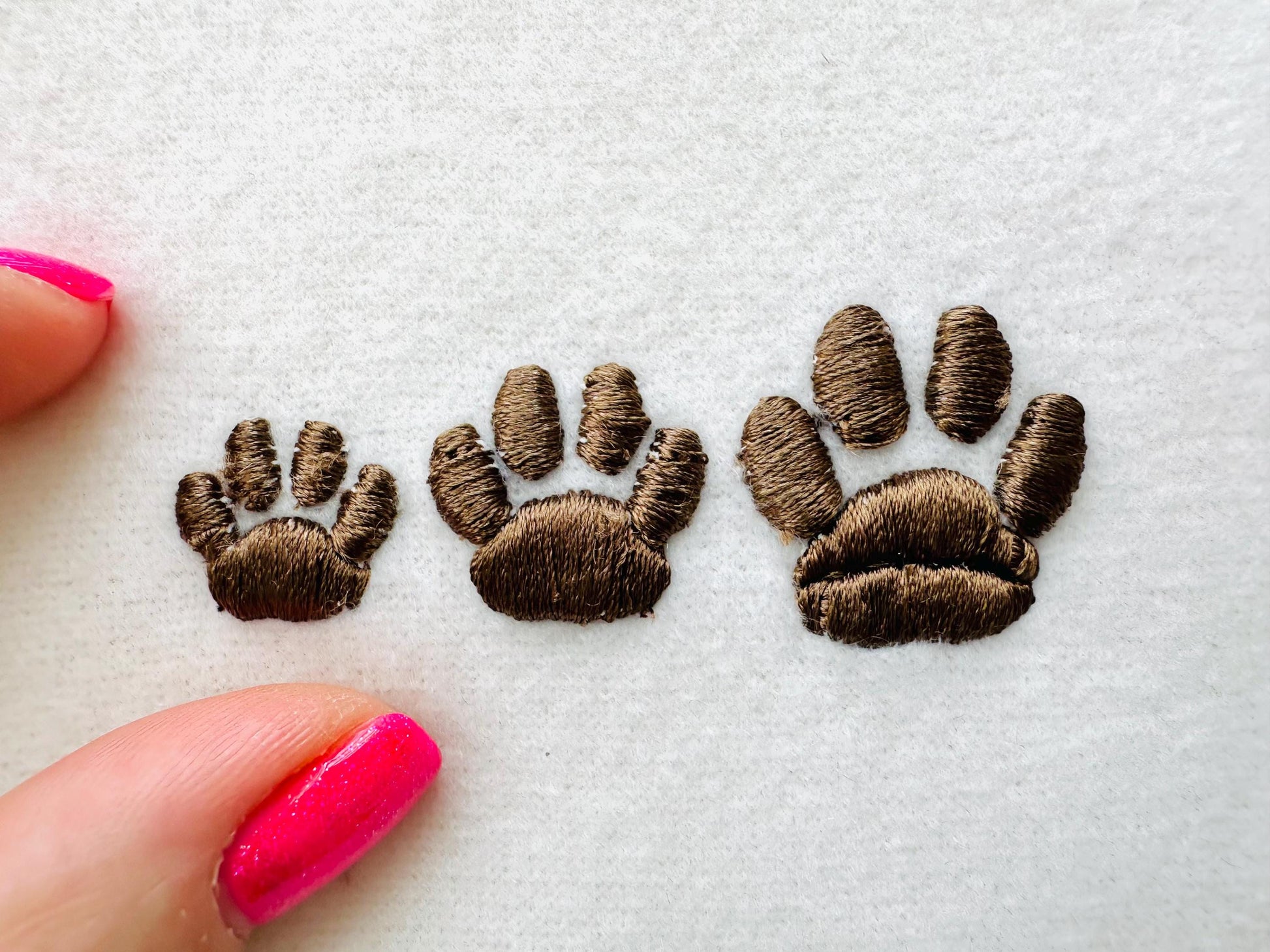 Puff Paw Embroidery mini add on mini machine embroidery designs 3D raised Cute Paw pet