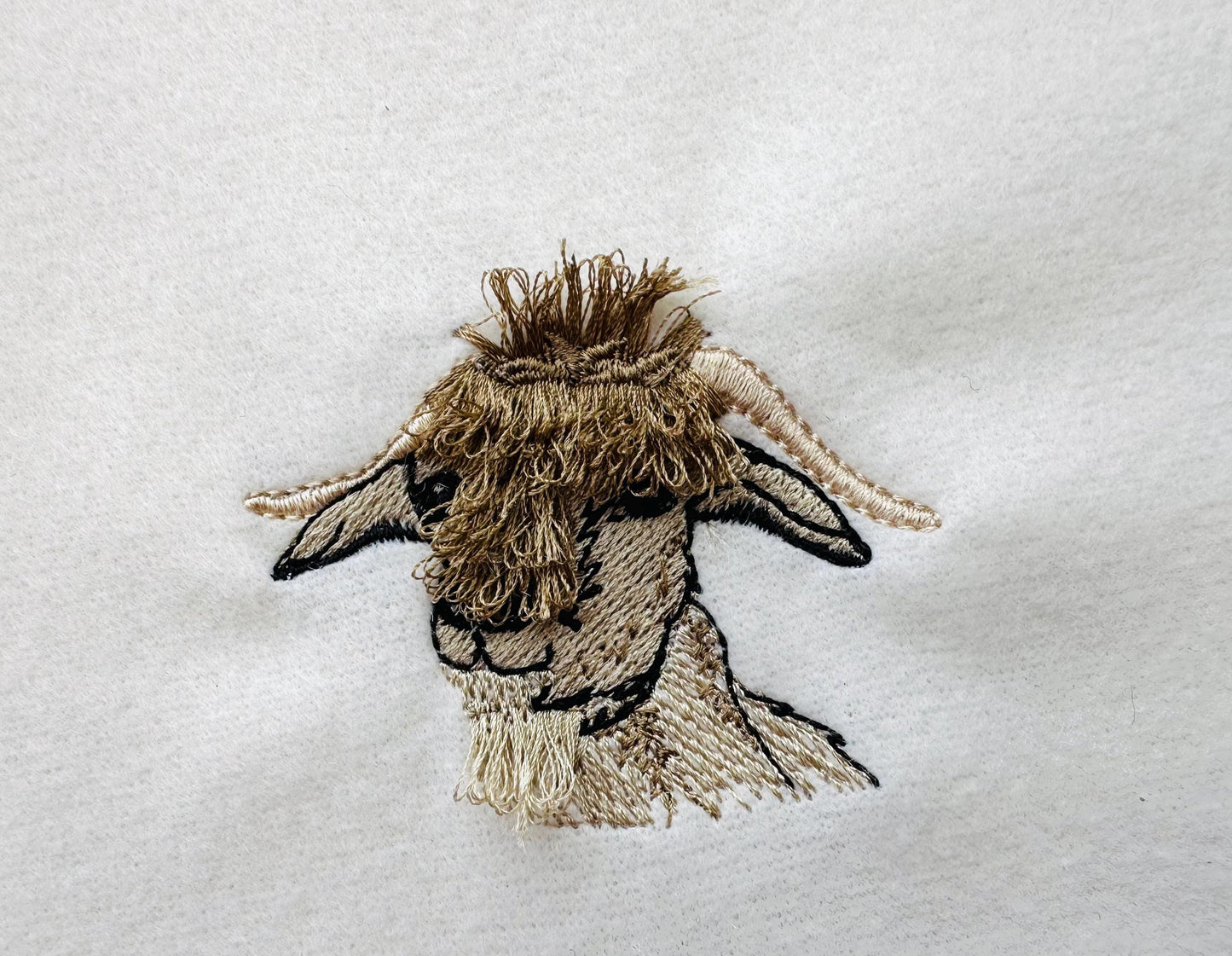 Mini Goat Fringed Fluffy Fur Hair Farm Animal Machine Embroidery Designs Fringe ITH in the Hoop Cute Little Goat Mini Sizes 2 up to 3.5 Inch - Etsy