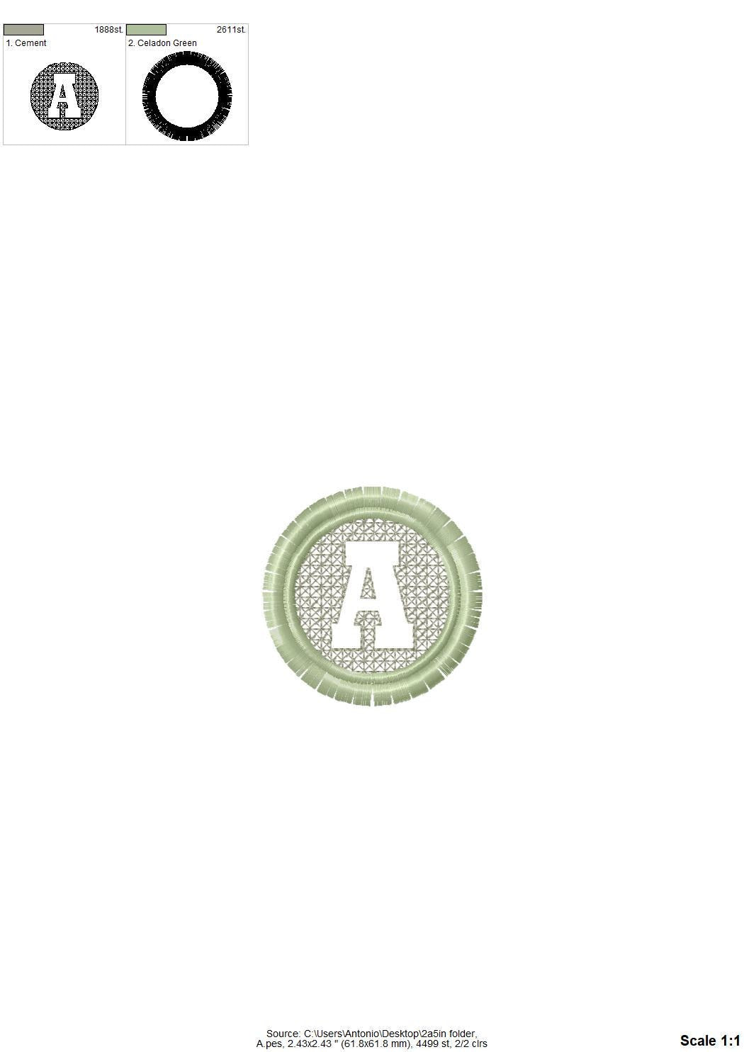 Embossed Monogram Fringed Frame