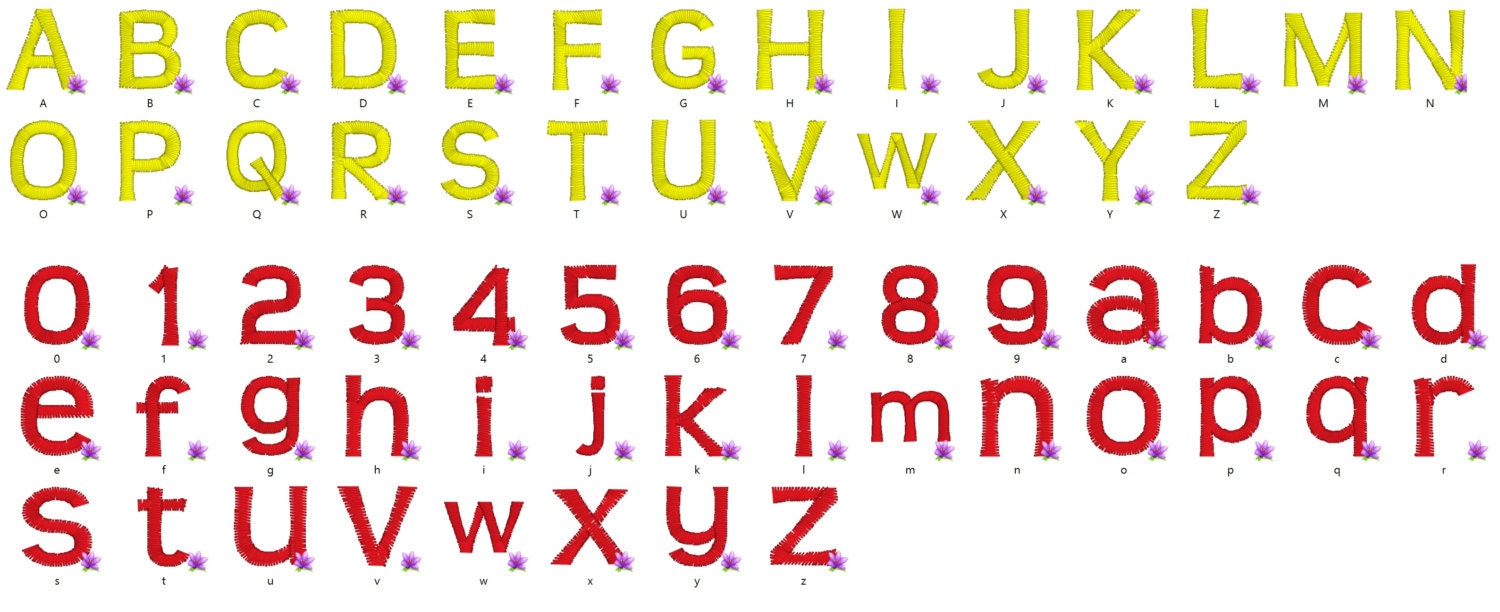 Devil and Angel Font Set of 2 Alphabet Monogram applique machine embroidery designs