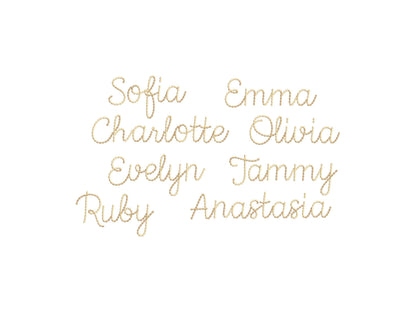Needlework script FONT handwritten Font hand stitch effect alphabet machine embroidery designs monogram