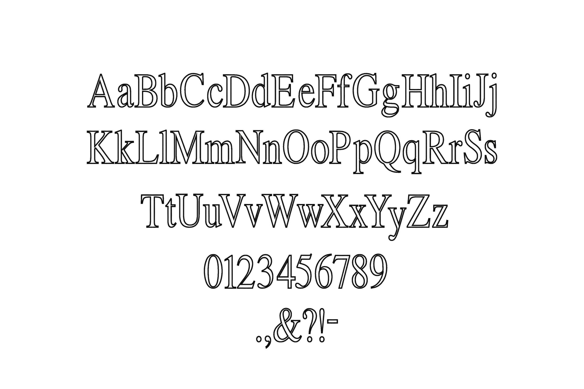 Monogram Applique Font bold alphabet new Roman style machine embroidery designs letters and numbers many sizes