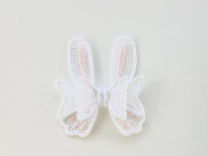 Cute Bunny Bow for little girls Hair Clip Ornament Decoration Accent FSL freestanding lace machine embroidery designs sizes for hoop 5x7