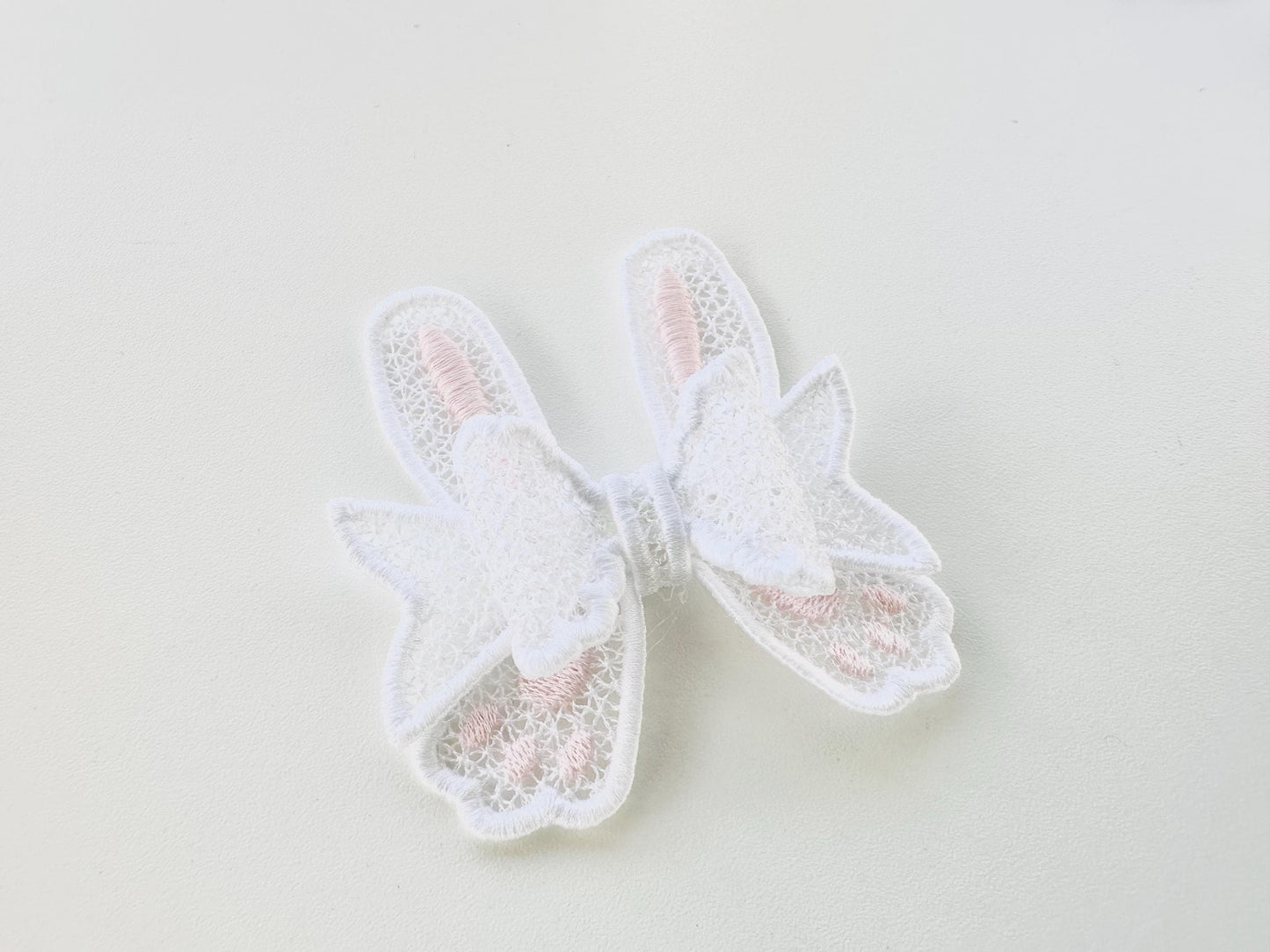 Cute Bunny Bow for little girls Hair Clip Ornament Decoration Accent FSL freestanding lace machine embroidery designs sizes for hoop 5x7