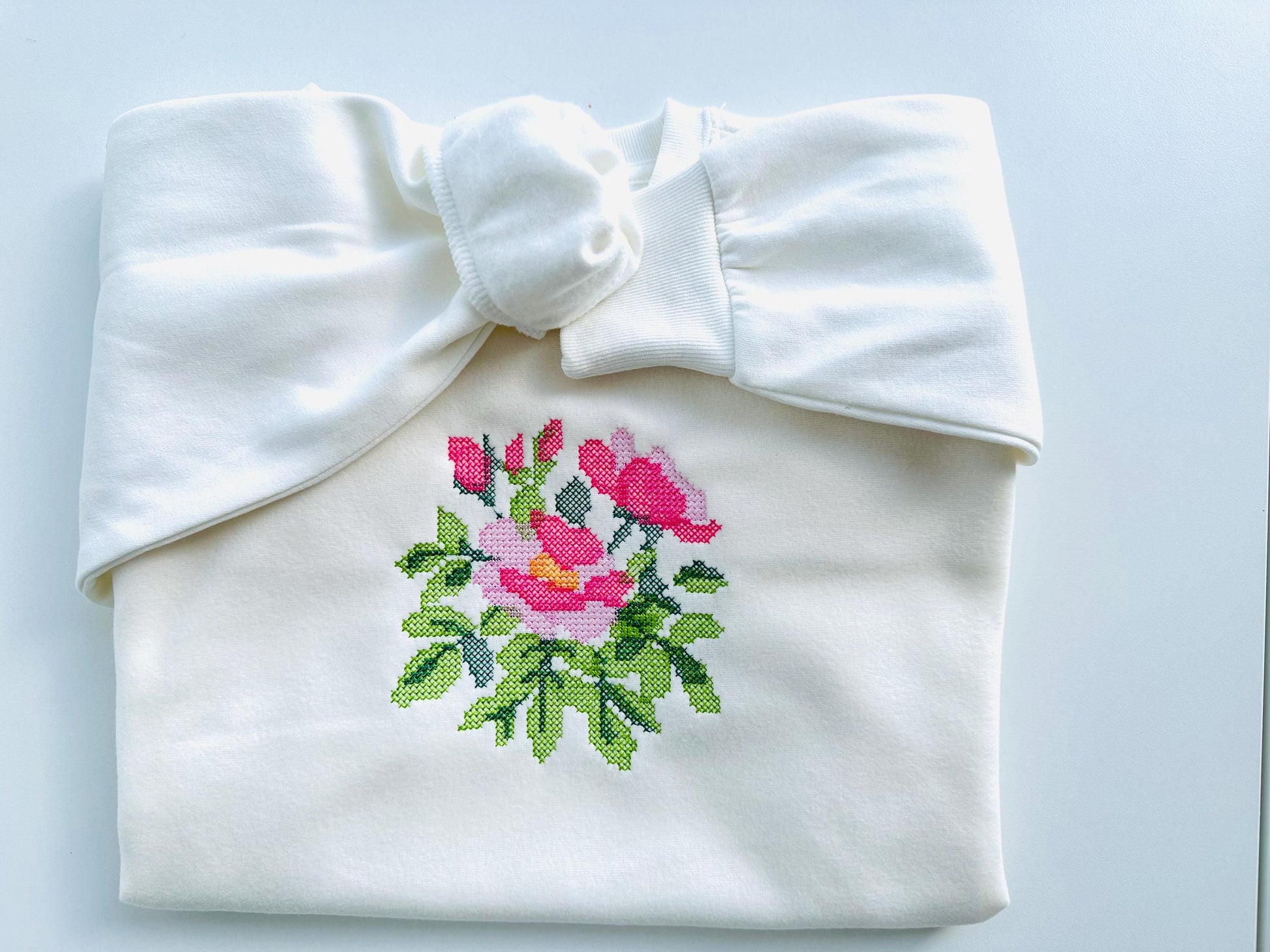 Cross stitch Rose flower bouquet floral Peony branch machine embroidery designs assorted sizes 3.5 up to 8 inch sweet home garden design