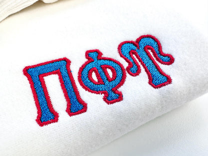 Fill stitch Tall Greek FONT alphabet sororities fraternities monogram fill stitch outline machine embroidery designs sizes 2 up to 4.7 inch