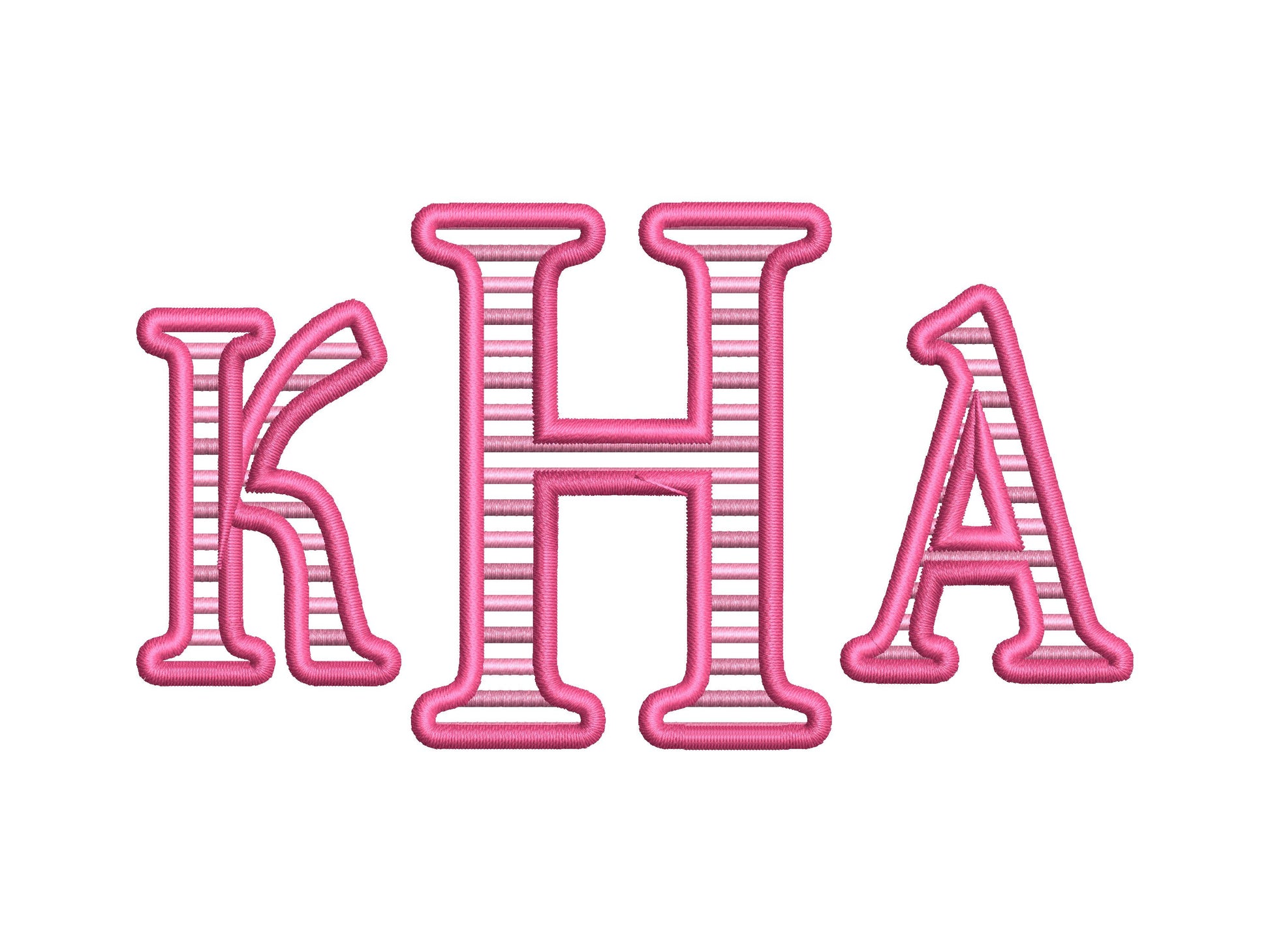 Awesome Striped Monogram lined stripes embroidery FONT Classic Stitch alphabet letters machine embroidery designs sizes 1.6 up to 3.7 inch - image 2
